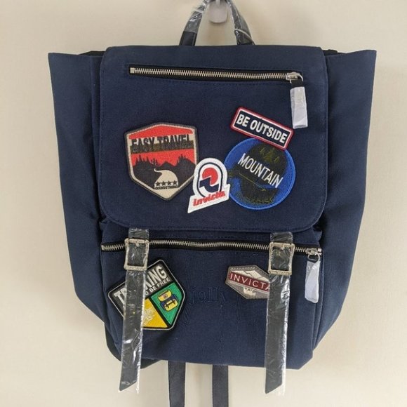 Invicta Blue Backpack with Patches - Picture 4 of 10
